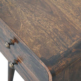 Artisan Furniture Curved California Walnut Bedside - Artisan Furniture - Flyclothing LLC