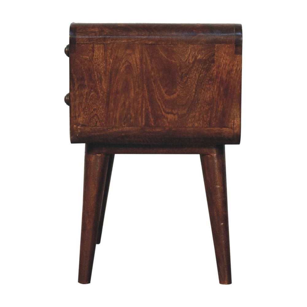 Artisan Furniture Curved California Walnut Bedside - Artisan Furniture - Flyclothing LLC