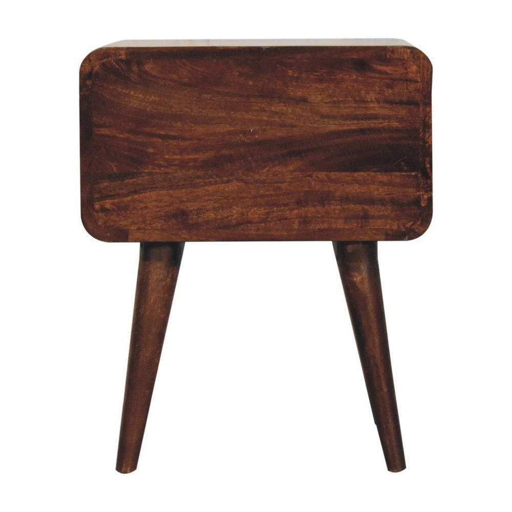 Artisan Furniture Curved California Walnut Bedside - Artisan Furniture - Flyclothing LLC