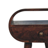 Artisan Furniture California Walnut Circular Bedside with Open Slot - Artisan Furniture - Flyclothing LLC