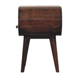 Artisan Furniture California Walnut Circular Bedside with Open Slot - Artisan Furniture - Flyclothing LLC