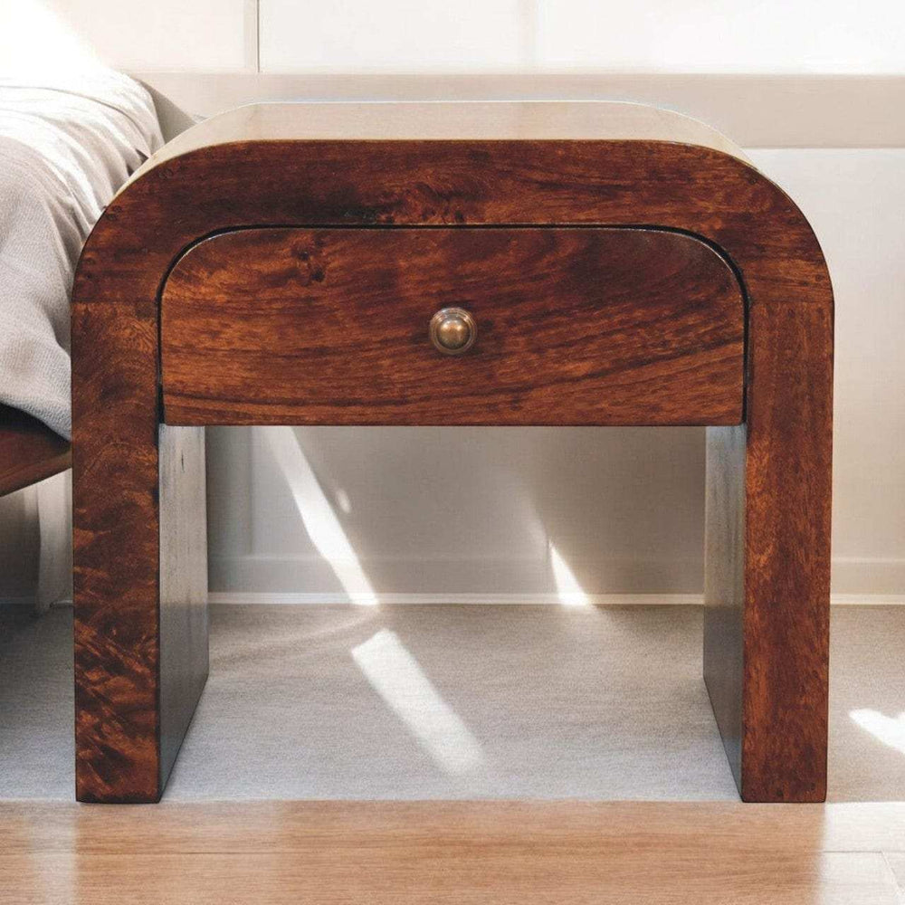 Artisan Furniture California Walnut Disc Bedside - Artisan Furniture - Flyclothing LLC