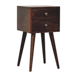 Artisan Furniture Mini 2 DrawerCalifornia Walnut Bedside - Artisan Furniture - Flyclothing LLC