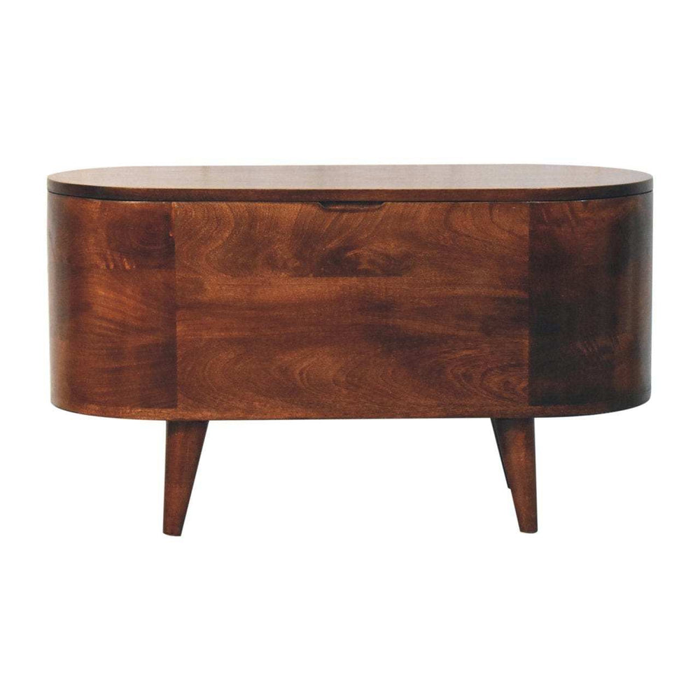 Artisan Furniture California Walnut Rounded Lid up Blanket Box - Artisan Furniture - Flyclothing LLC