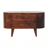 Artisan Furniture California Walnut Rounded Lid up Blanket Box - Artisan Furniture - Flyclothing LLC