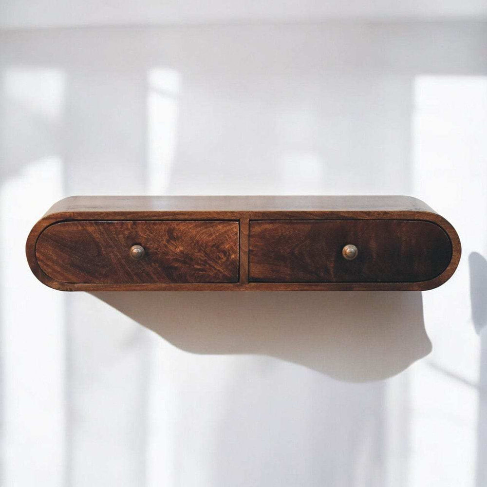 Artisan Furniture Wall Mounted California Walnut Console Table - Artisan Furniture - Flyclothing LLC