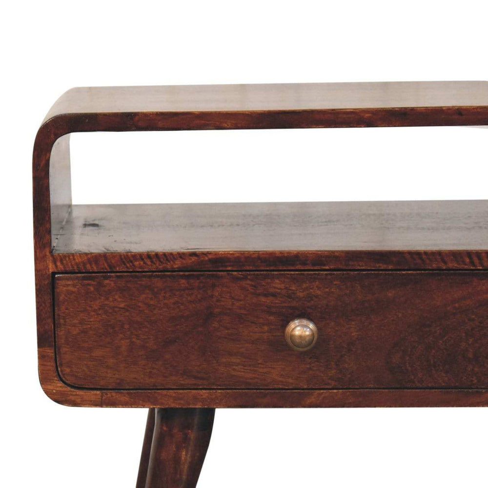 Artisan Furniture Curved California Walnut Media Unit - Artisan Furniture - Flyclothing LLC