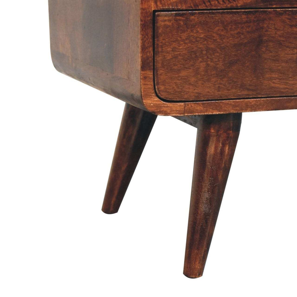 Artisan Furniture Curved California Walnut Media Unit - Artisan Furniture - Flyclothing LLC