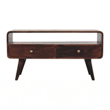 Artisan Furniture Curved California Walnut Media Unit - Artisan Furniture - Flyclothing LLC