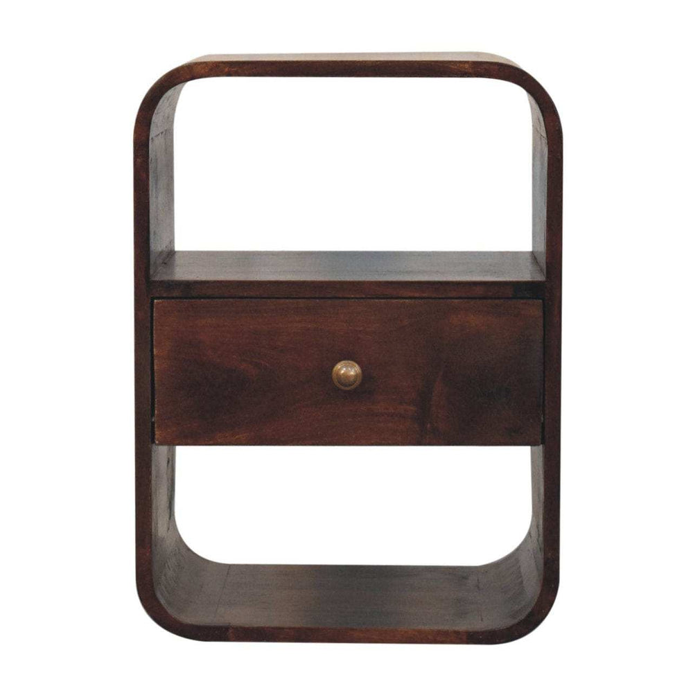 Artisan Furniture California Walnut Curved Edge Bedside - Artisan Furniture - Flyclothing LLC