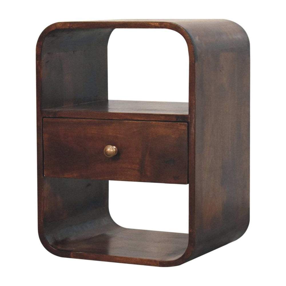 Artisan Furniture California Walnut Curved Edge Bedside - Artisan Furniture - Flyclothing LLC