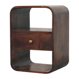 Artisan Furniture California Walnut Curved Edge Bedside - Artisan Furniture - Flyclothing LLC
