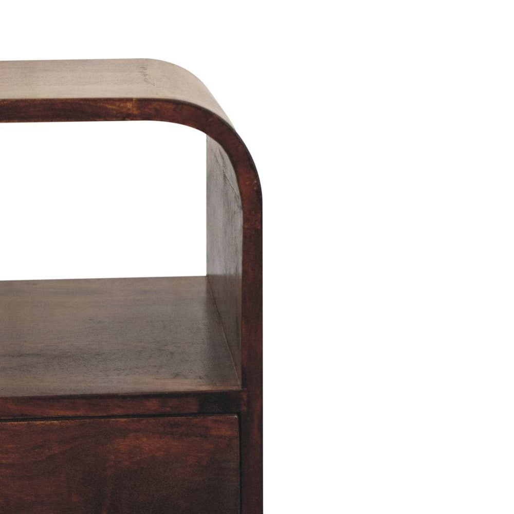 Artisan Furniture California Walnut Curved Edge Bedside - Artisan Furniture - Flyclothing LLC