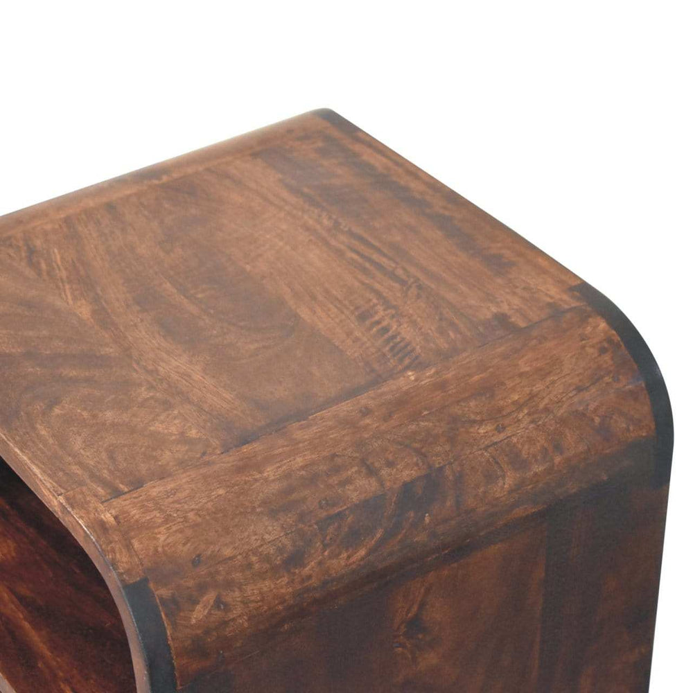 Artisan Furniture California Walnut Curved Edge Bedside - Artisan Furniture - Flyclothing LLC