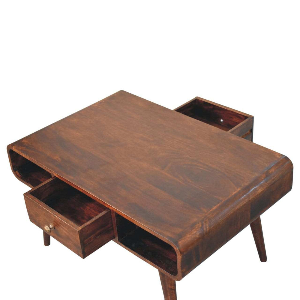 Artisan Furniture Curved California Walnut Coffee Table - Artisan Furniture - Flyclothing LLC