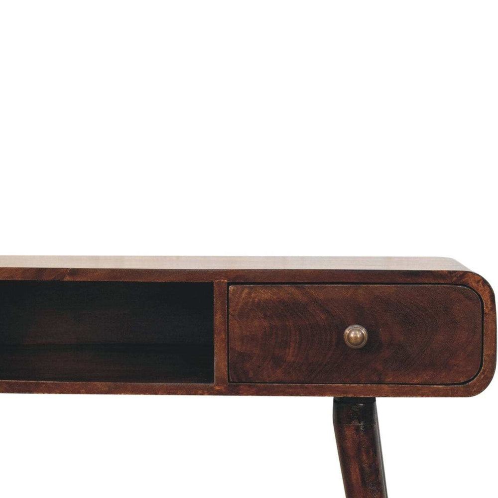 Artisan Furniture Curved California Walnut Writing Desk - Artisan Furniture - Flyclothing LLC