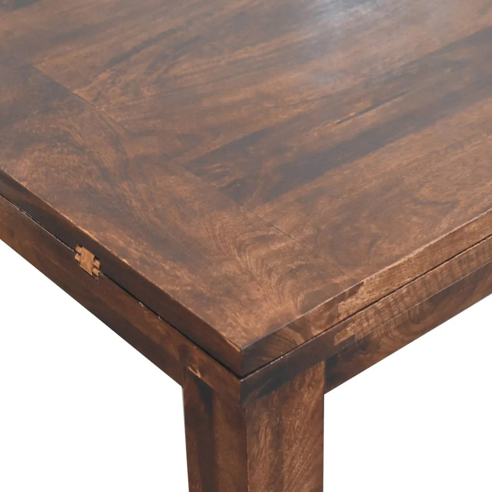 California Walnut Extendable Butterfly Dining Table - Artisan Furniture - Flyclothing LLC