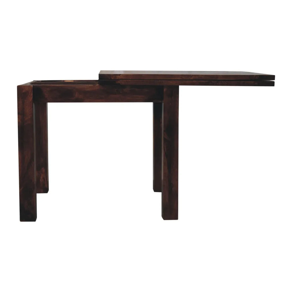 California Walnut Extendable Butterfly Dining Table - Artisan Furniture - Flyclothing LLC