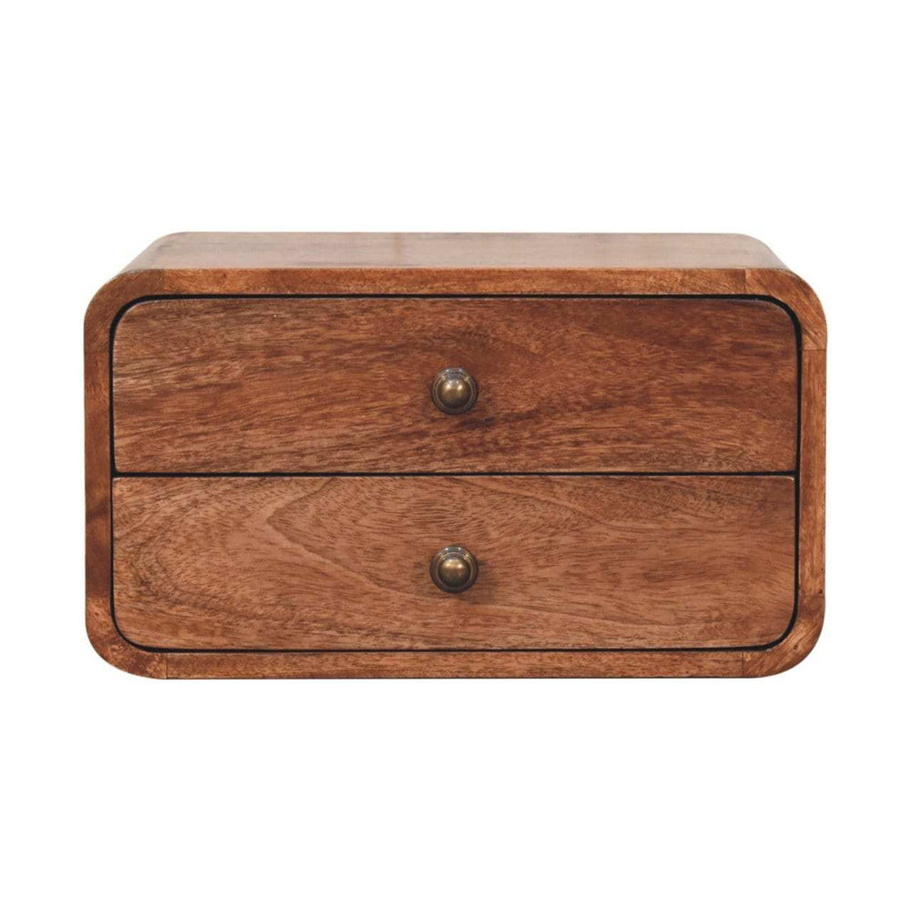 Artisan Furniture Honey Caramel 2 Drawer Floating Bedside - Artisan Furniture - Flyclothing LLC