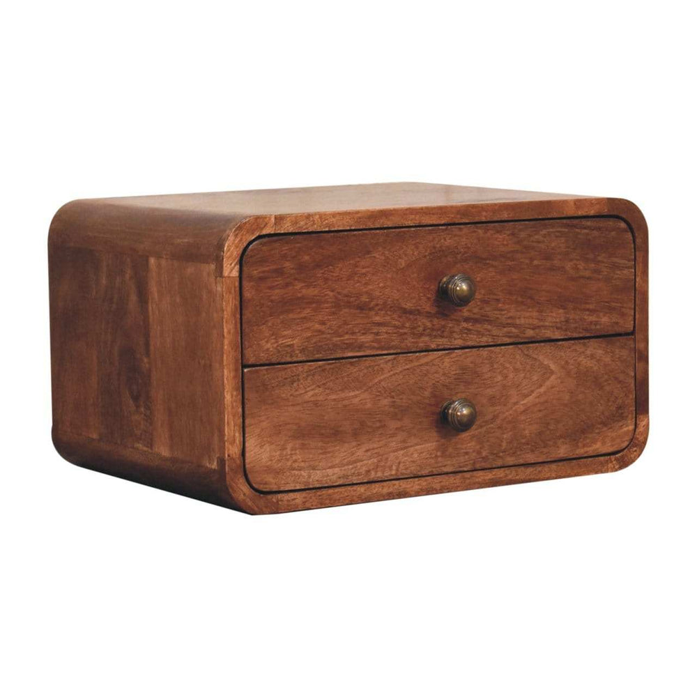 Artisan Furniture Honey Caramel 2 Drawer Floating Bedside - Artisan Furniture - Flyclothing LLC