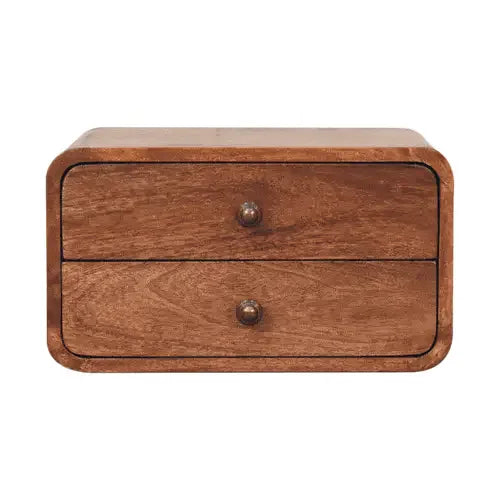 Artisan Furniture Honey Caramel 2 Drawer Floating Bedside - Artisan Furniture - Flyclothing LLC