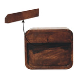 Mini Curved California Walnut Wall Mounted Bedside - Artisan Furniture - Flyclothing LLC