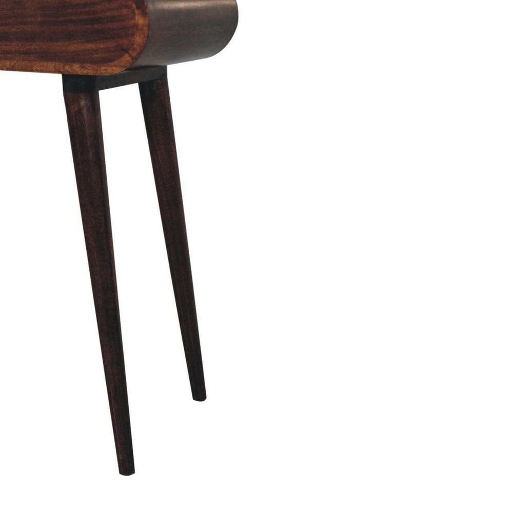 Artisan Furniture Mini California Walnut Dressing Table with Foldable Mirror - Artisan Furniture - Flyclothing LLC