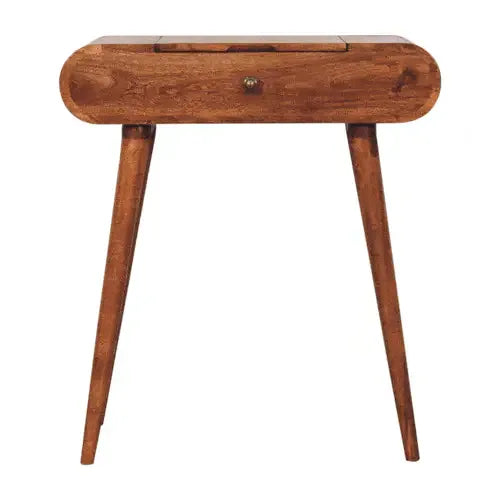 Artisan Furniture Mini Honey Caramel Dressing Table with Foldable Mirror - Artisan Furniture - Flyclothing LLC