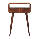 Artisan Furniture Mini Curved Honey Caramel Console Table - Artisan Furniture - Flyclothing LLC