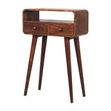 Artisan Furniture Mini Curved Honey Caramel Console Table - Artisan Furniture - Flyclothing LLC
