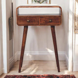 Artisan Furniture Mini Curved Honey Caramel Console Table - Artisan Furniture - Flyclothing LLC