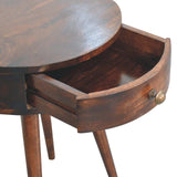 Artisan Furniture Nordic California Walnut Circular Shaped Bedside - Artisan Furniture - Flyclothing LLC