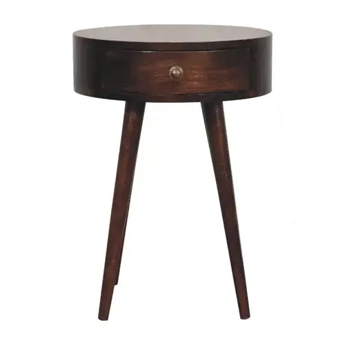 Artisan Furniture Nordic California Walnut Circular Shaped Bedside - Artisan Furniture - Flyclothing LLC