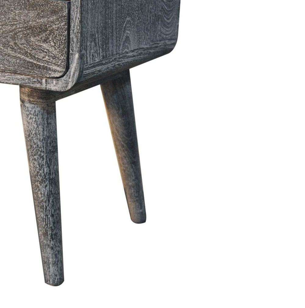 Artisan Furniture Sandblasted Ash Curved Bedside - Artisan Furniture - Flyclothing LLC