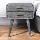 Artisan Furniture Sandblasted Ash Curved Bedside - Artisan Furniture - Flyclothing LLC