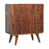 Honey Caramel T-bar Ridged Chest - Artisan Furniture - Flyclothing LLC