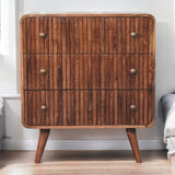 Honey Caramel T-bar Ridged Chest - Artisan Furniture - Flyclothing LLC