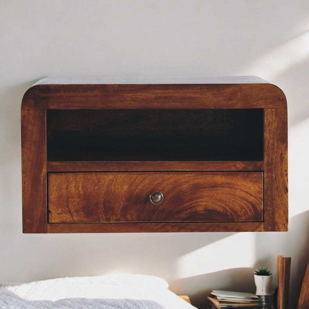 Artisan Chunky Chestnut Floating Bedside - Artisan Furniture - Flyclothing LLC