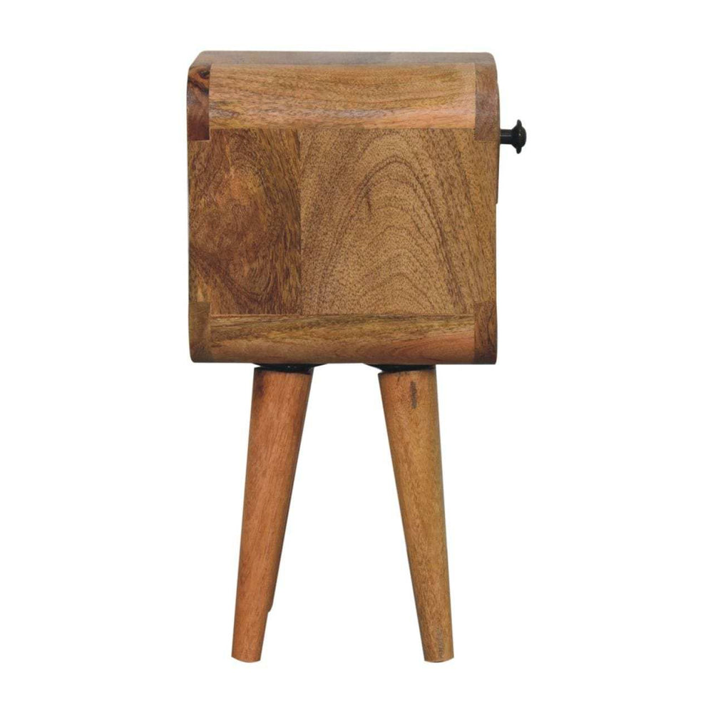 Artisan Furniture Extra Mini Oak-ish Curve Lower Bedside - Artisan Furniture - Flyclothing LLC