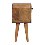 Artisan Furniture Extra Mini Oak-ish Curve Lower Bedside - Artisan Furniture - Flyclothing LLC