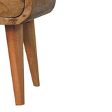 Extra Mini Oakish Curve Open Slot Bedside - Artisan Furniture - Flyclothing LLC