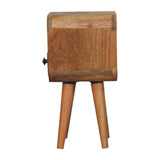 Extra Mini Oakish Curve Open Slot Bedside - Artisan Furniture - Flyclothing LLC