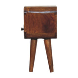 Extra Mini Chestnut Curve Open Slot Bedside - Artisan Furniture - Flyclothing LLC