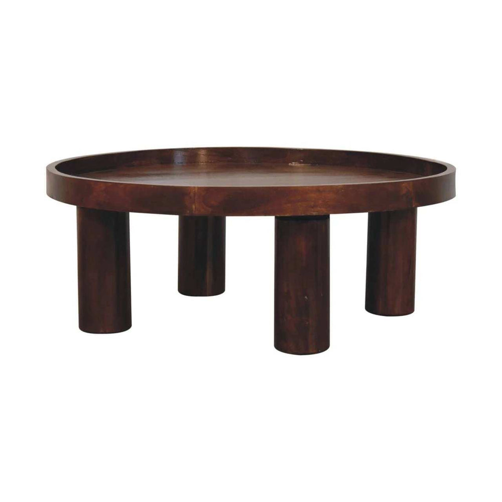 Crescent Chestnut Coffee Table - Artisan Furniture - Flyclothing LLC