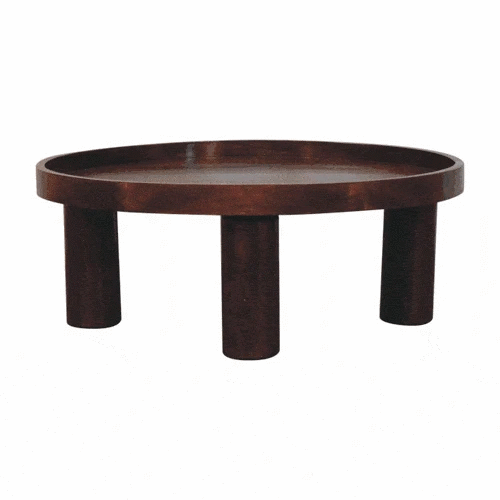 Crescent Chestnut Coffee Table - Artisan Furniture - Flyclothing LLC