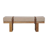 Belmont Cream Boucle Bench - Artisan Furniture - Flyclothing LLC