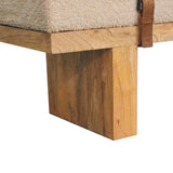 Belmont Cream Boucle Bench - Artisan Furniture - Flyclothing LLC