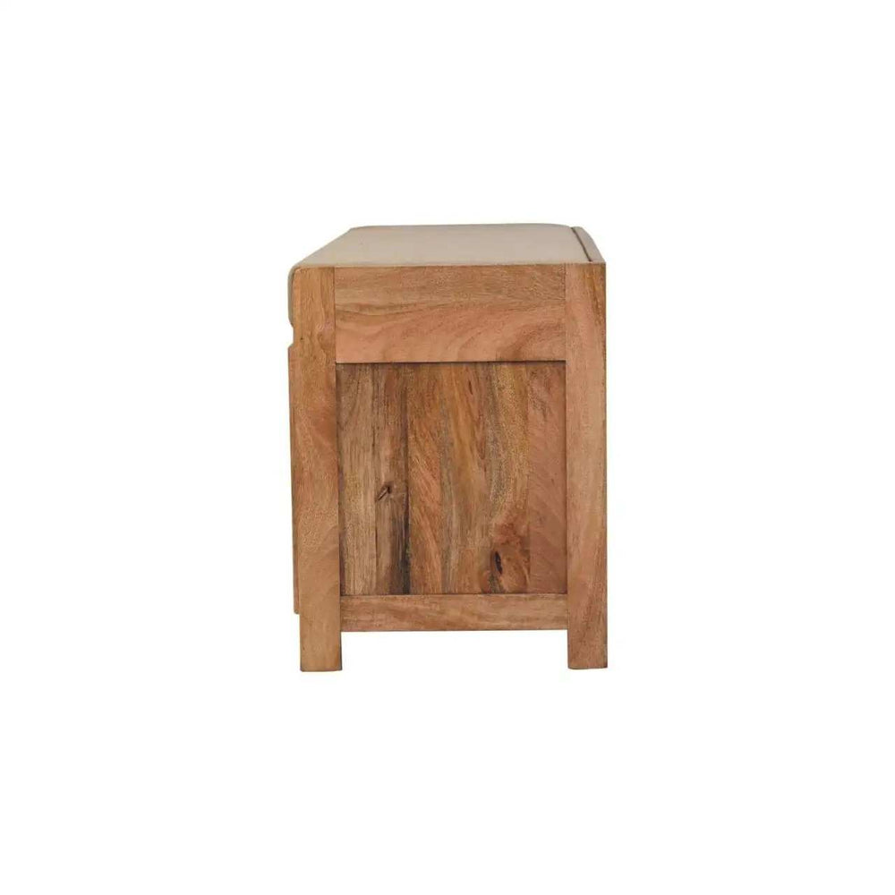 Shutter Oak-ish Shoe Bench - Artisan Furniture - Flyclothing LLC