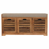 Shutter Oak-ish Shoe Bench - Artisan Furniture - Flyclothing LLC