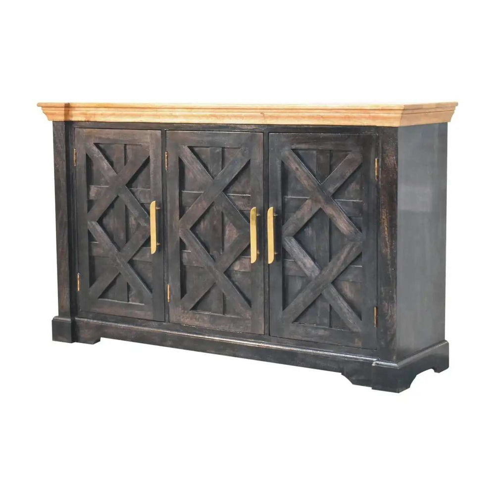 Regal Ash Black Rustic Sideboard - Artisan Furniture - Flyclothing LLC